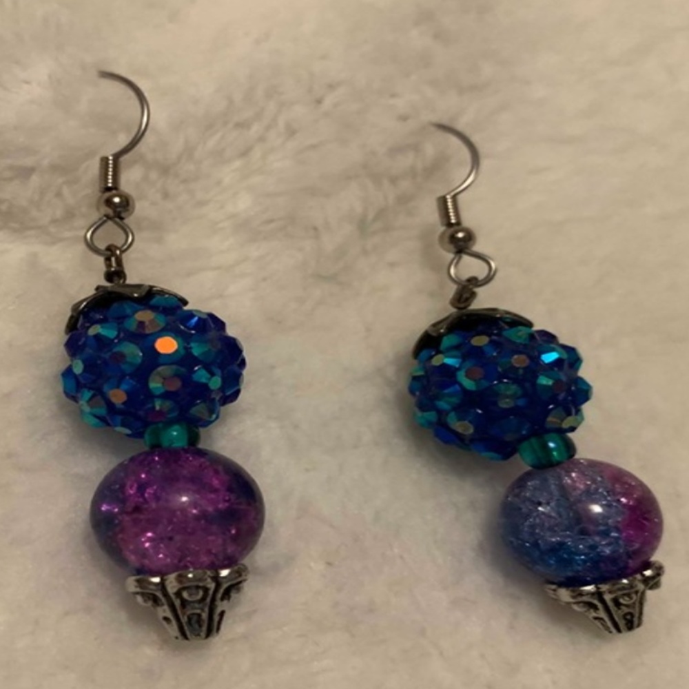 dangle, hook earring handmade original